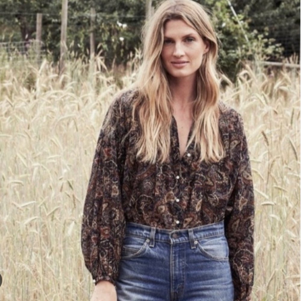 Doen Jane Blouse in Paisley EUC